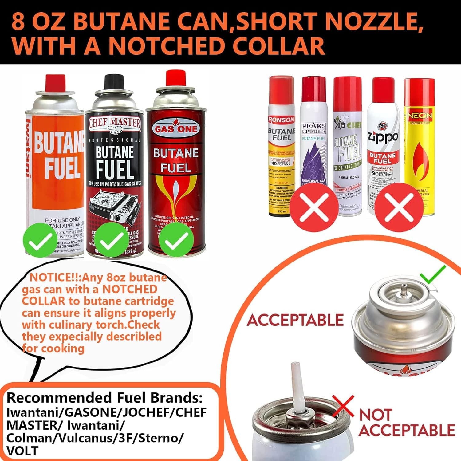 Culinary Professional Kitchen Butane Torch – Adjustable Flame (Gas Not Included) - Thumbnail 4