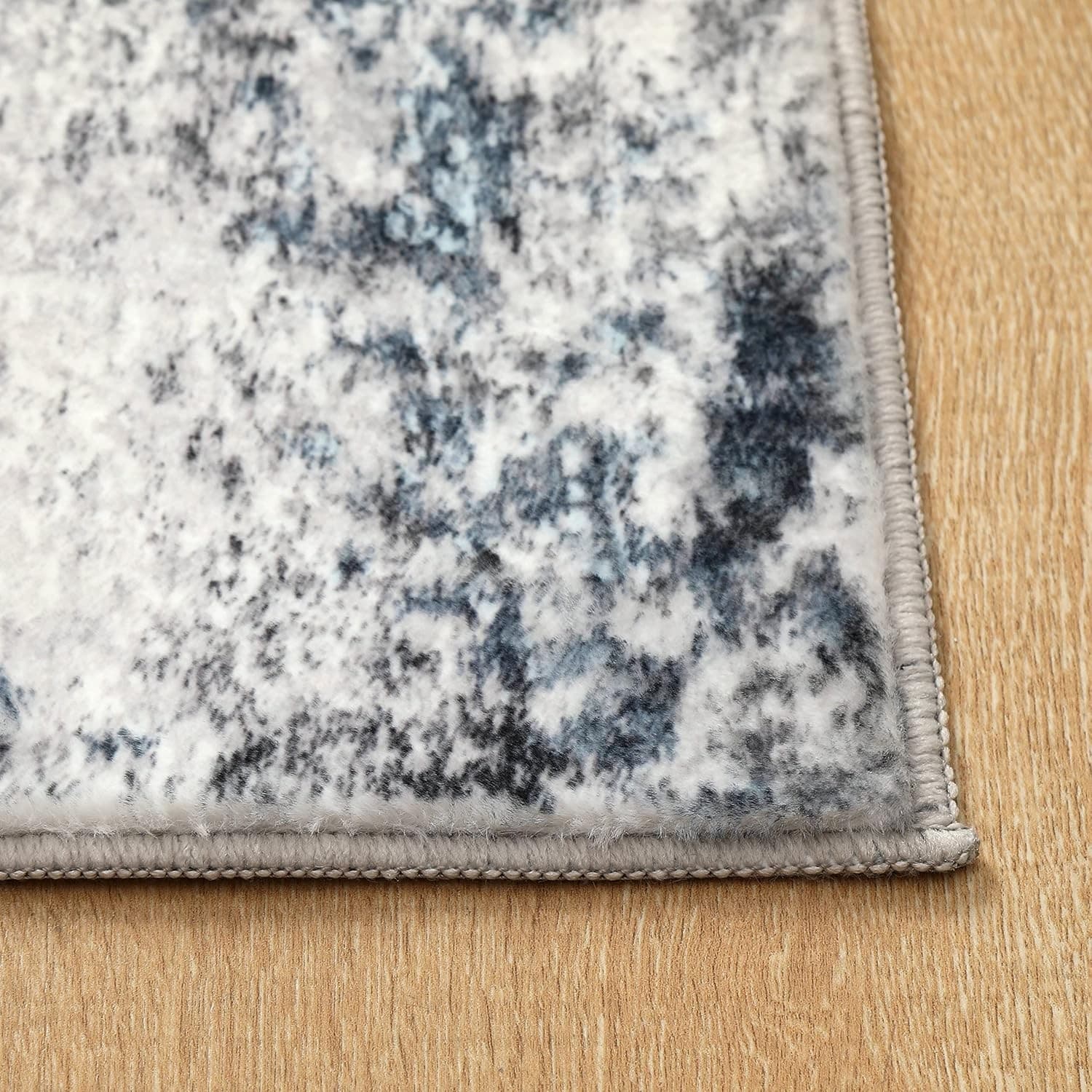 Abstract Area Rug Gray Blue 36x60 Inches Soft Washable Indoor Carpet 3x5 - Thumbnail 6