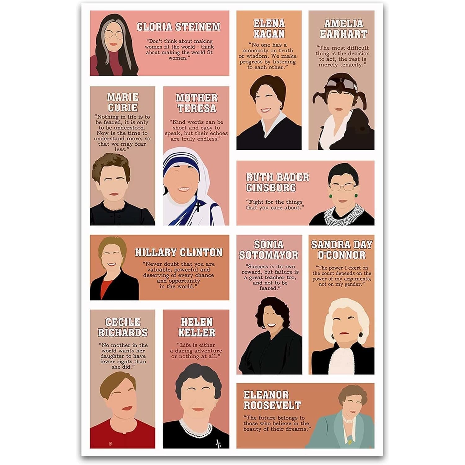 Empowered Women Poster 16 x 24 Inspirational Classroom Wall Art History Decor