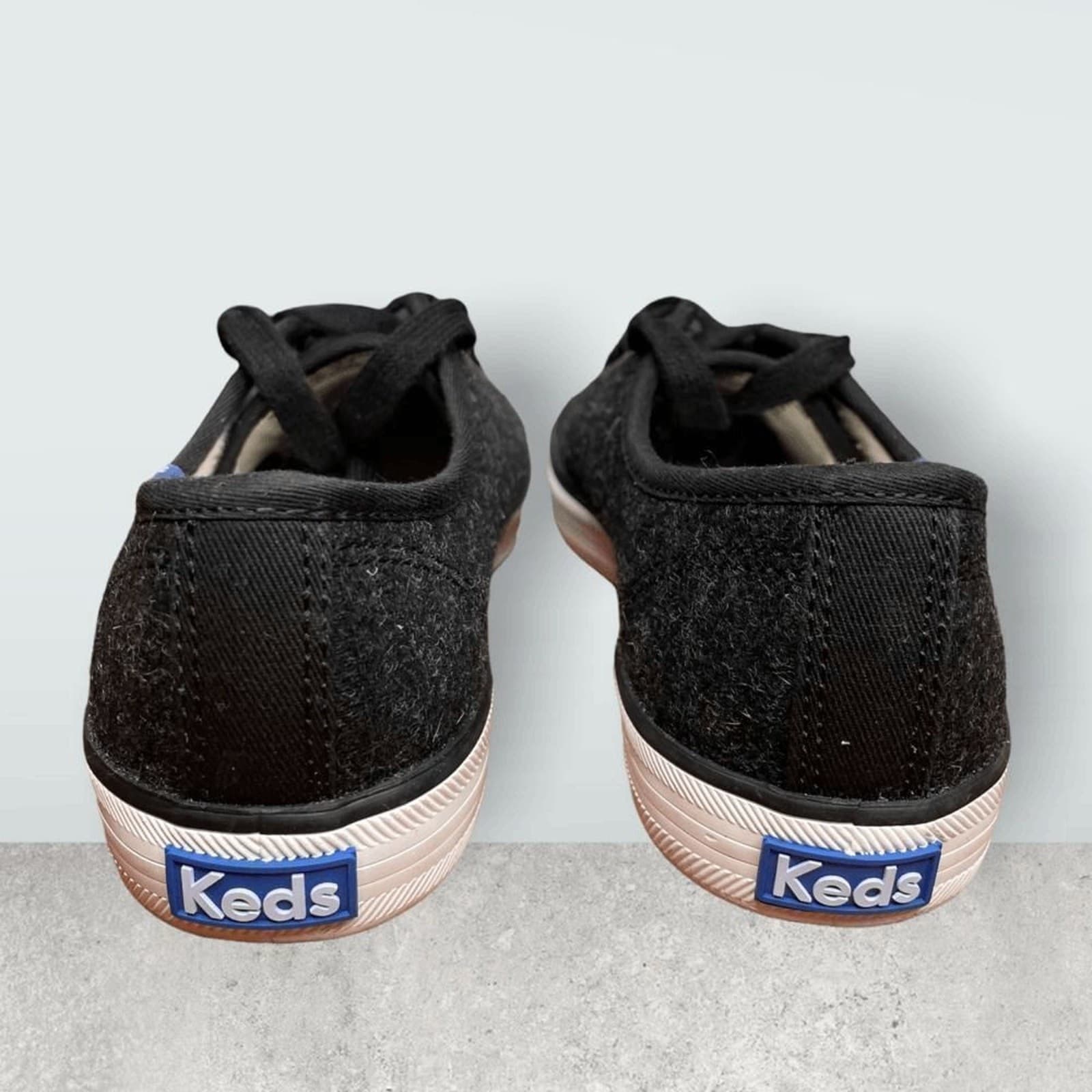 Keds Women’s Kickstart Wool Blend Faux Shearling Lined Sneakers Black Sz 5 - Thumbnail 5