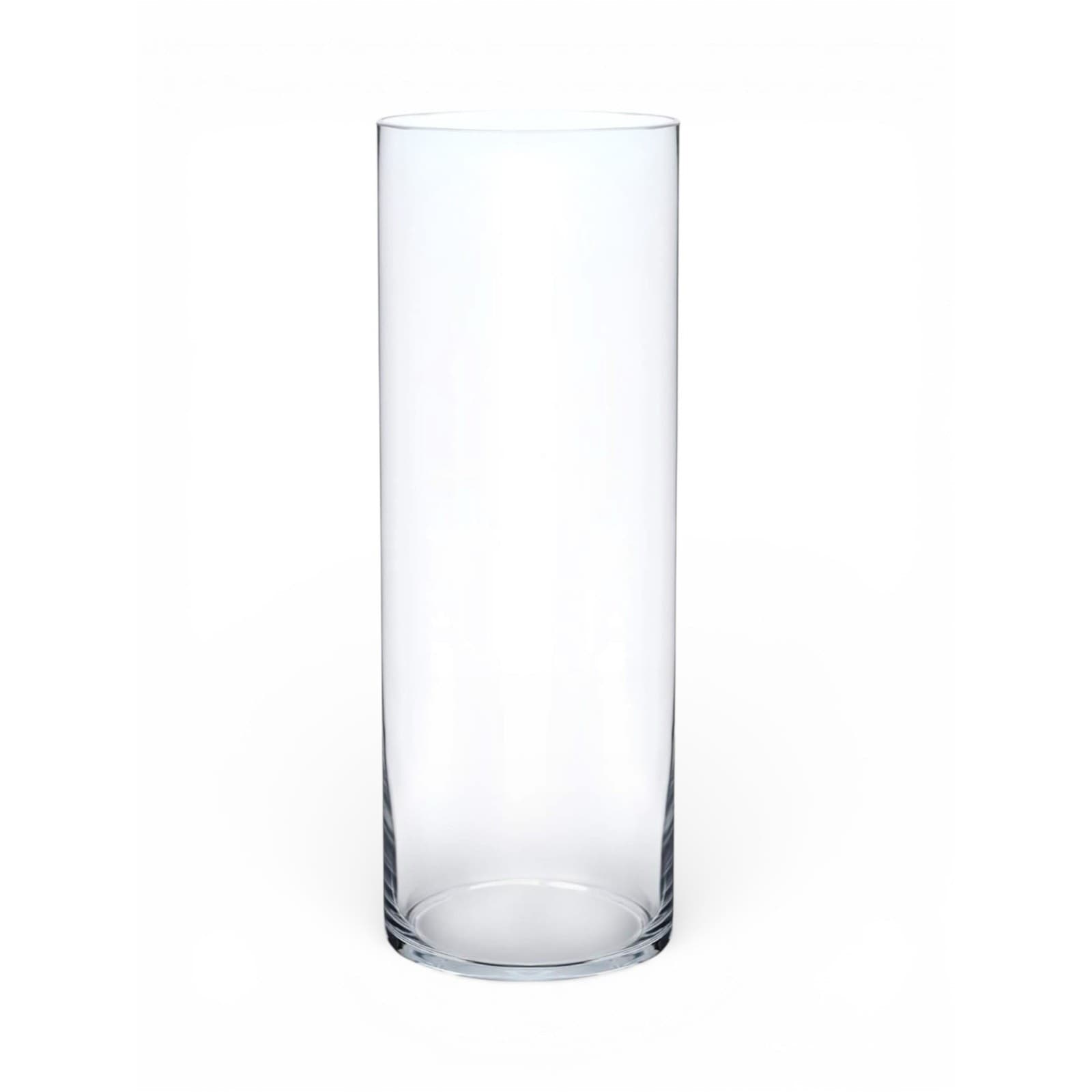 Clear Glass Cylinder Vase Centerpiece Flower Candle Holder 4" w x 12" tall, New - Thumbnail 2