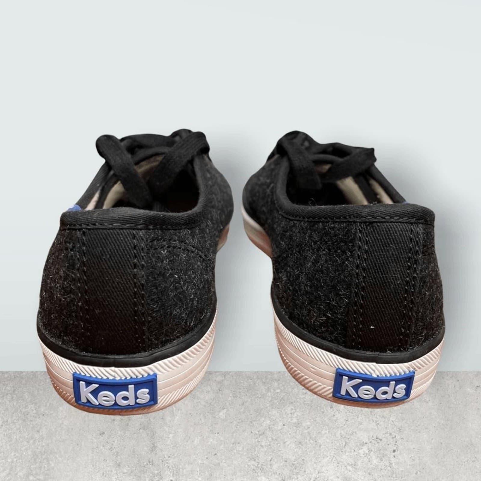 Keds Women’s Kickstart Wool Blend Faux Shearling Lined Sneakers Black Sz 5 - Thumbnail 6