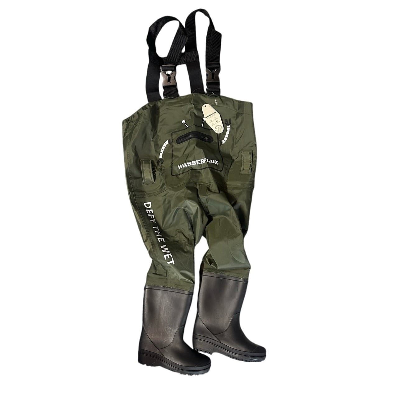 Kids Chest Waders with Boots Waterproof Green Size 2/3T Toddler Fishing - Thumbnail 7