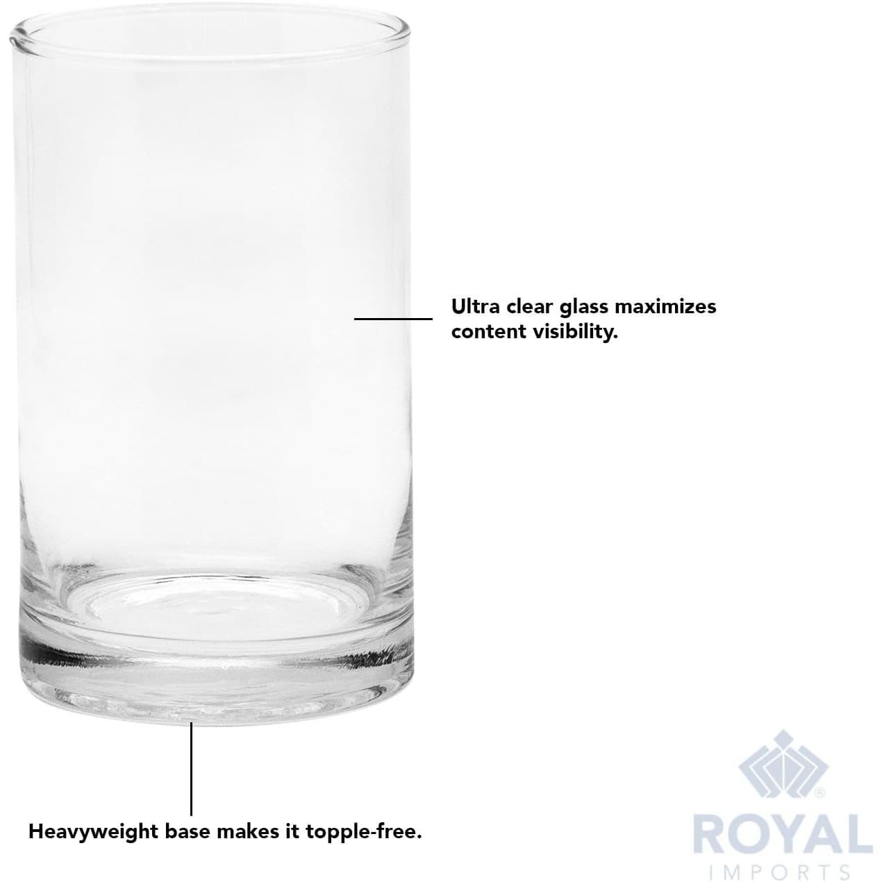 Clear Glass Cylinder Vase Centerpiece Flower Candle Holder 4" w x 12" tall, New - Thumbnail 7