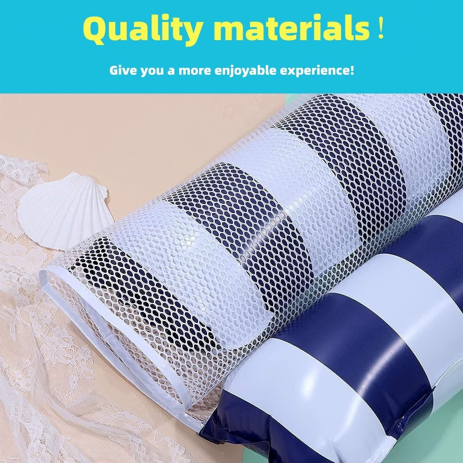 8 Pack Inflatable Pool Floats Adult 4-in-1 Hammock Saddle Chair Drifter 242lb - Thumbnail 5