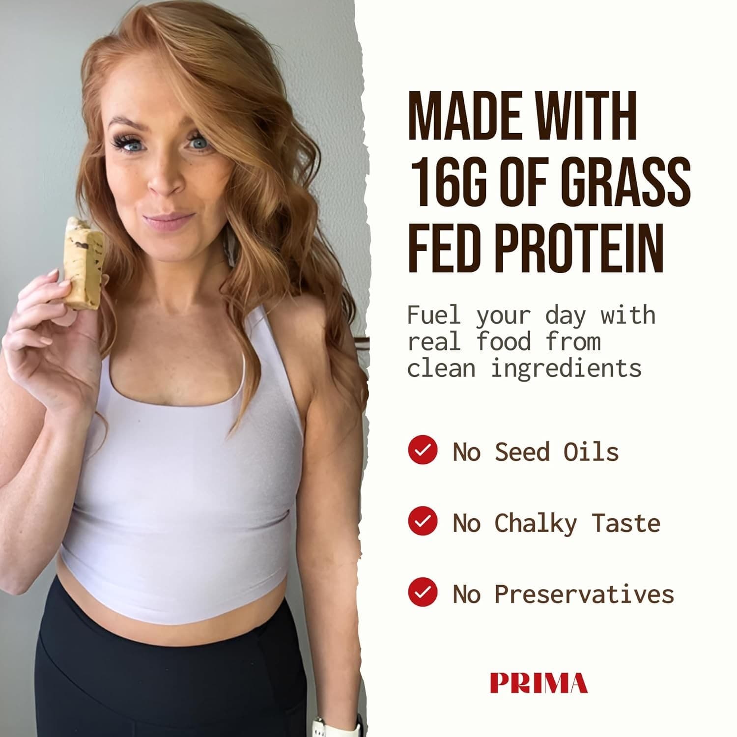 PRIMA Protein Bars 7 Pack Mocha 16g Grass Fed Collagen Keto Snack - Thumbnail 4