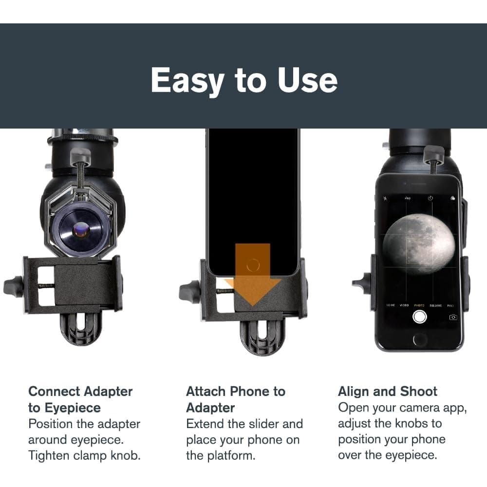 Celestron Universal Smartphone Adapter Telescope Binocular Spotting Scope Mount - Thumbnail 6