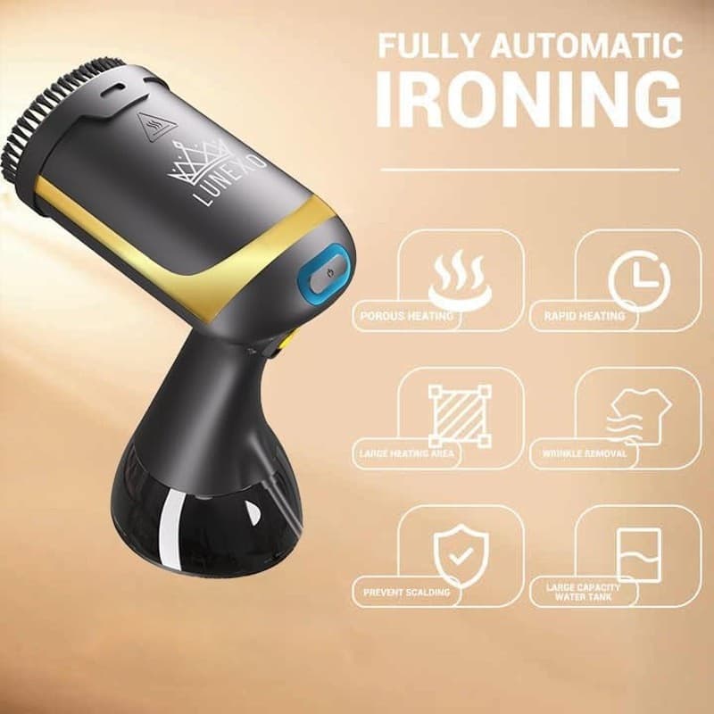 Fabric Steamer Portable 1500W Travel Garment Steamer 2-in-1 Clothes Iron - Thumbnail 2