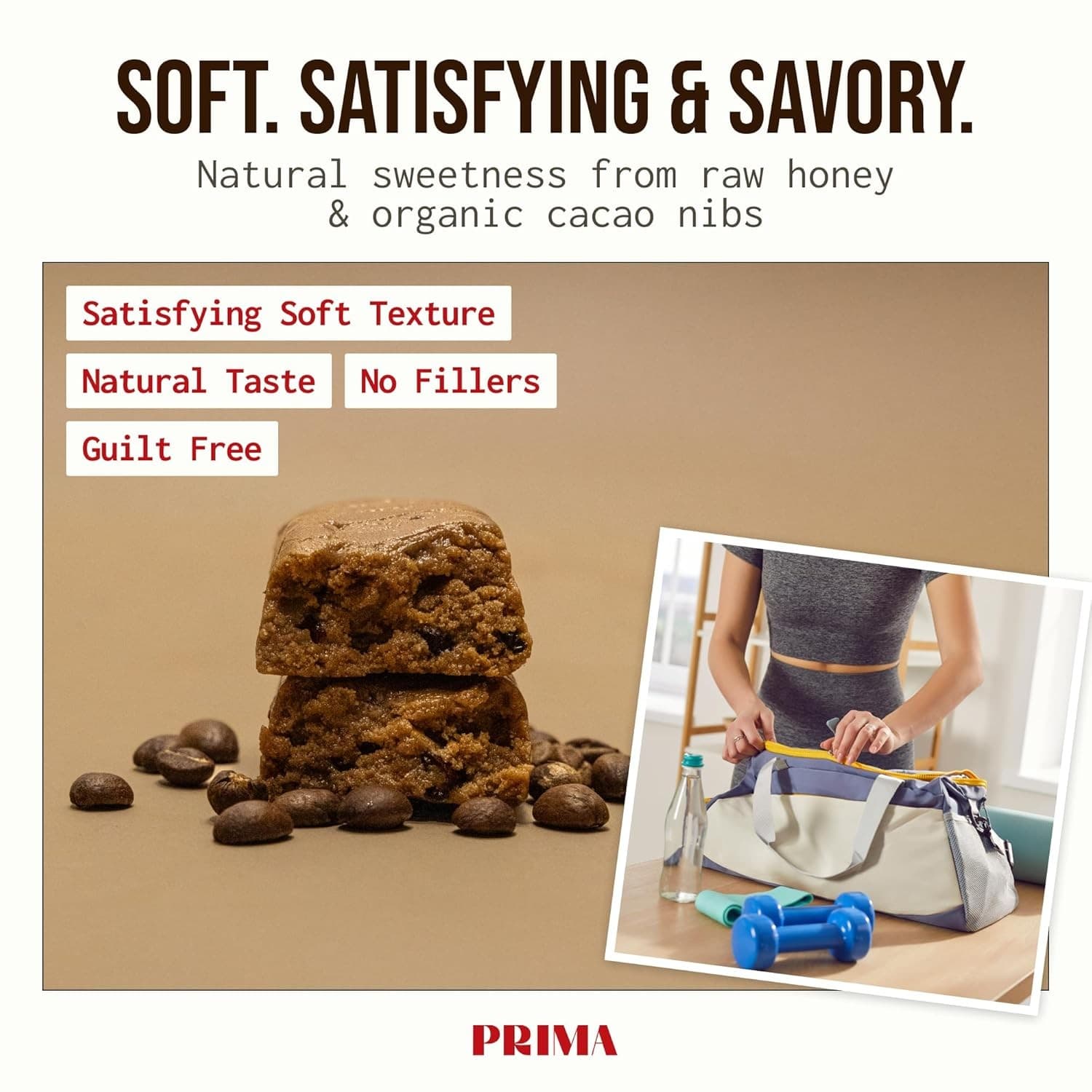 PRIMA Protein Bars 7 Pack Mocha 16g Grass Fed Collagen Keto Snack - Thumbnail 7