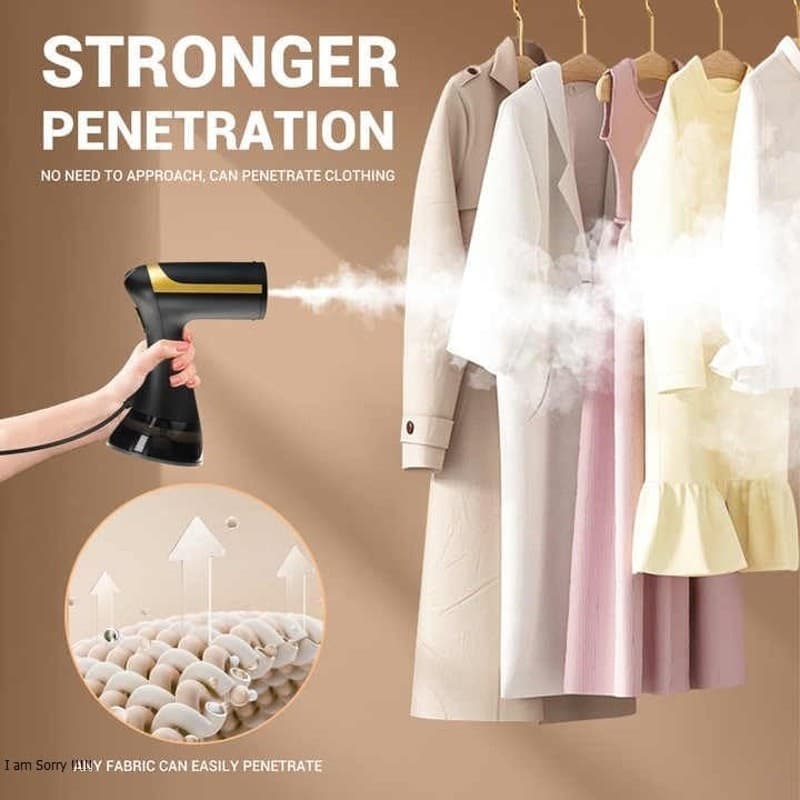 Fabric Steamer Portable 1500W Travel Garment Steamer 2-in-1 Clothes Iron - Thumbnail 4
