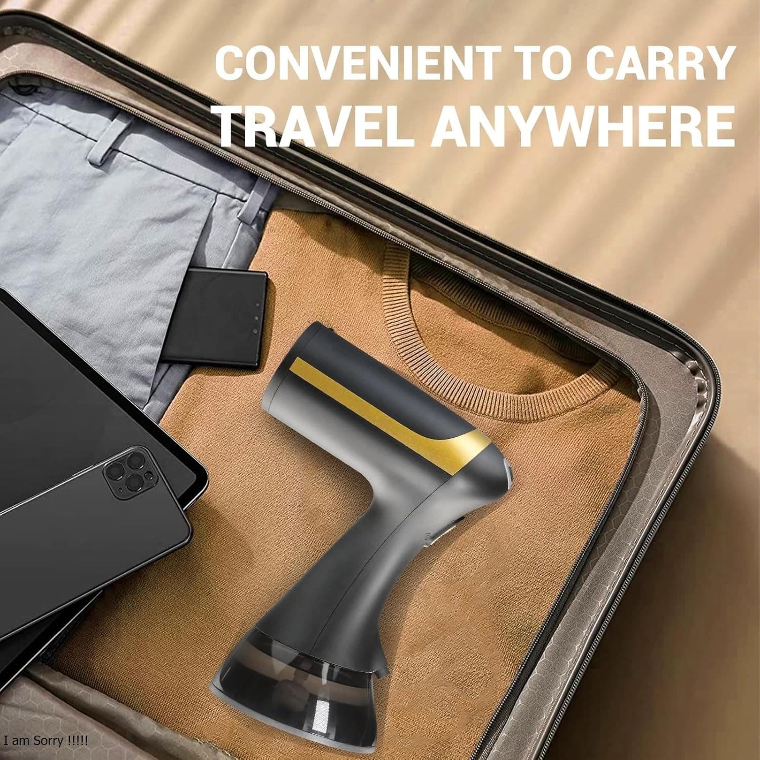 Fabric Steamer Portable 1500W Travel Garment Steamer 2-in-1 Clothes Iron - Thumbnail 5