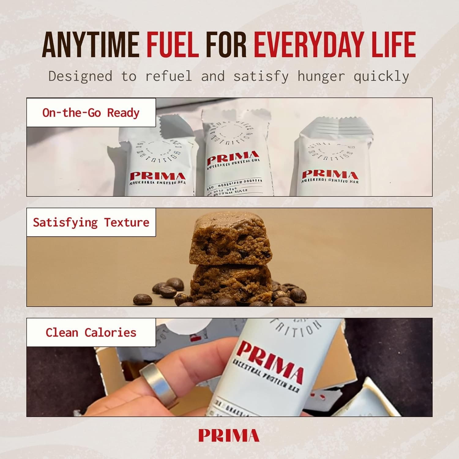 PRIMA Protein Bars 7 Pack Mocha 16g Grass Fed Collagen Keto Snack - Thumbnail 6