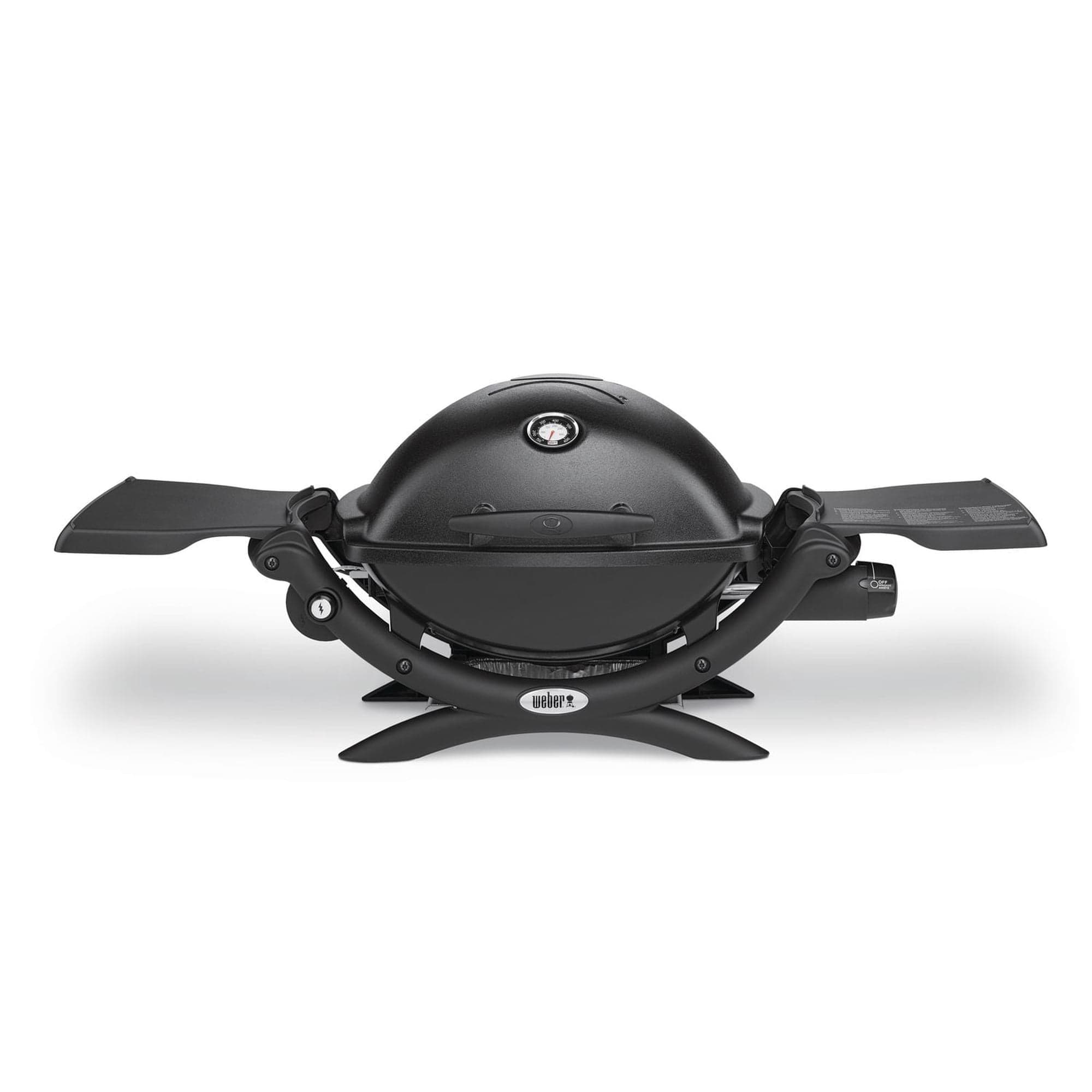 Q 1200 1-Burner Portable Tabletop Propane Gas Grill in Black with Built-in Thermometer - Thumbnail 6