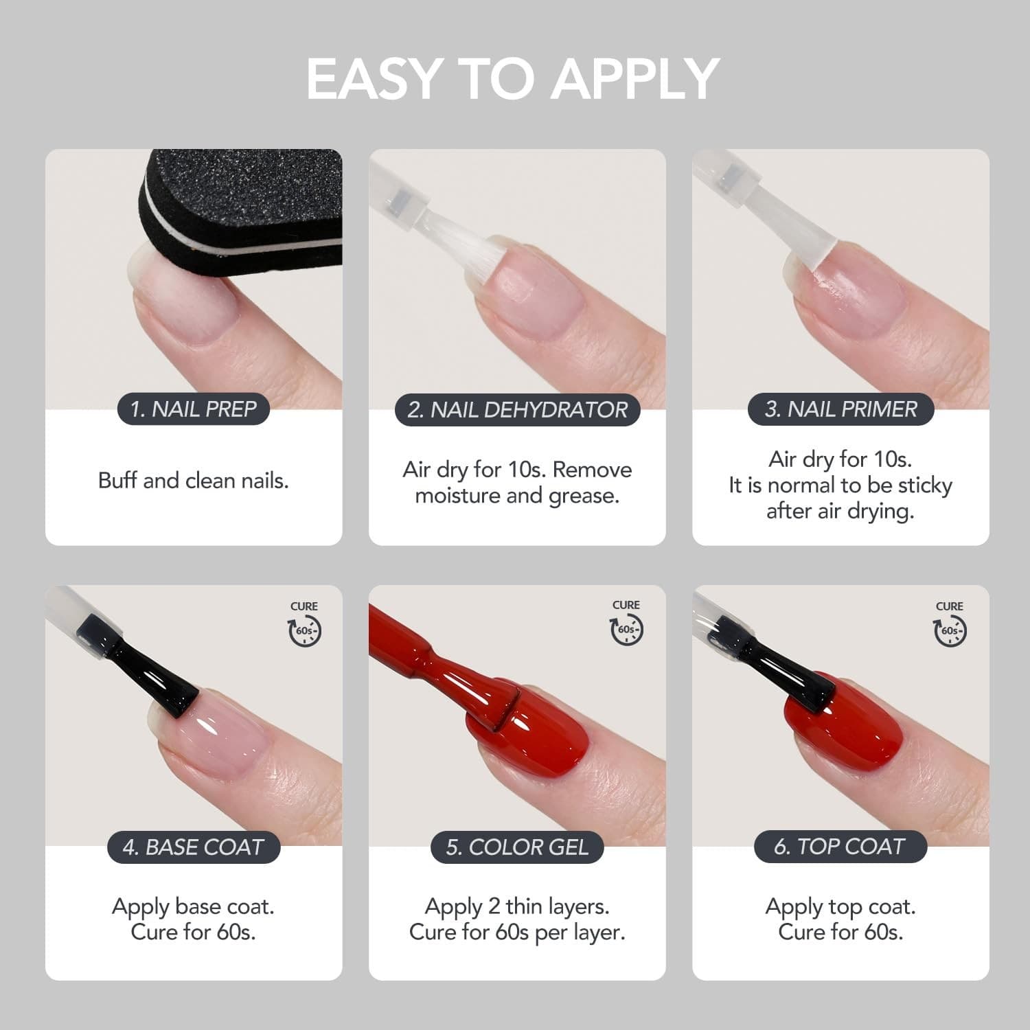 Nail Prep Dehydrator 16ml Acid-Free Nail Prep for Gel Polish Acrylic Nails - Thumbnail 4