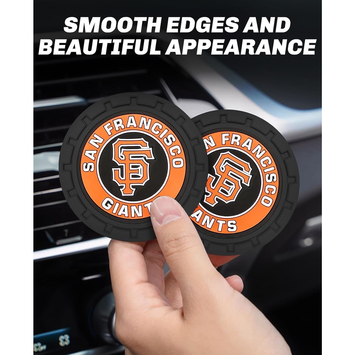 San Francisco Giants Car Cup Holder Coasters Silicone Non Slip 2.75" - Thumbnail 7
