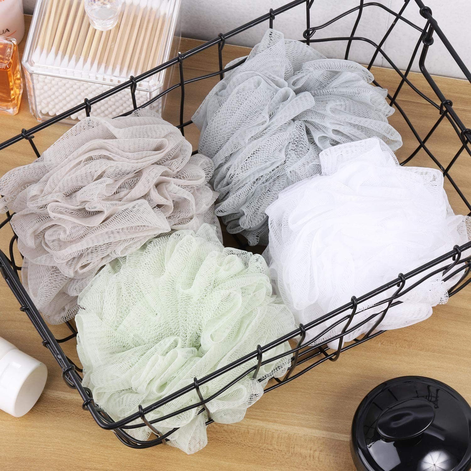 BTYMS Bath Sponge Loofah 4 Pack 60g Mesh Shower Pouf Body Scrubber - Thumbnail 5