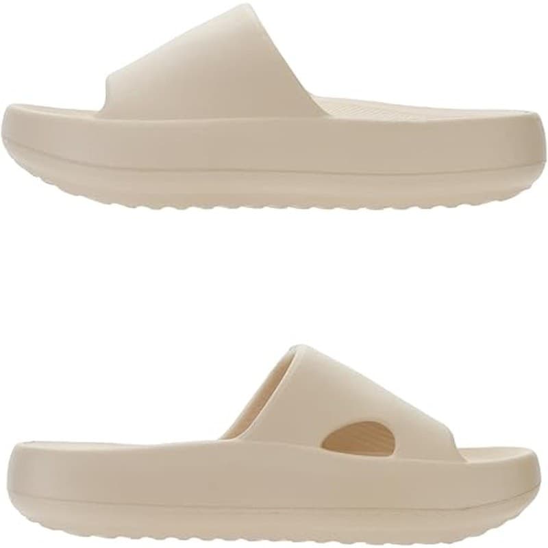 Joomra Recovery Slides Thick Cushion Cloud Foam Slippers Unisex Beige 40–41 - Thumbnail 2