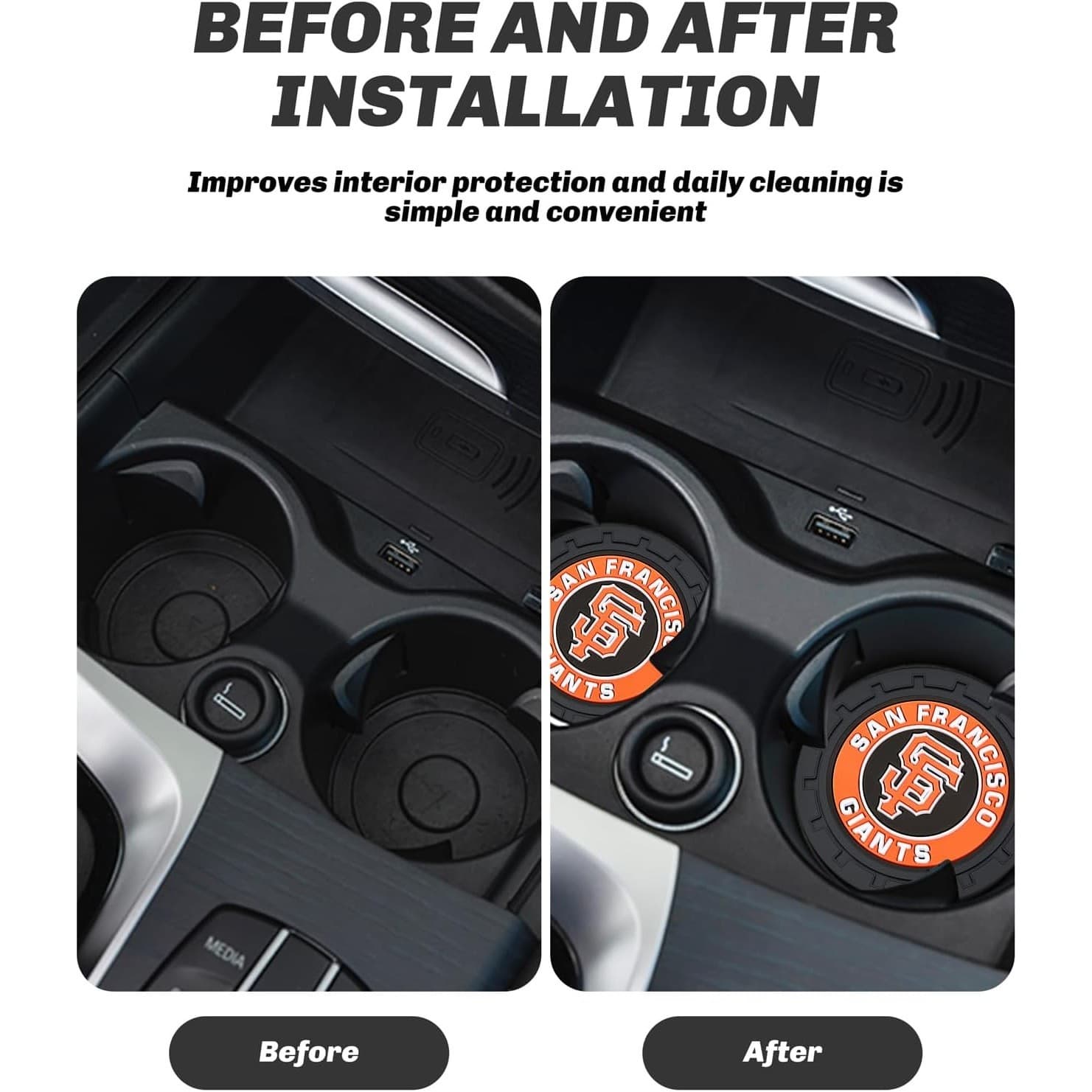 San Francisco Giants Car Cup Holder Coasters Silicone Non Slip 2.75" - Thumbnail 5