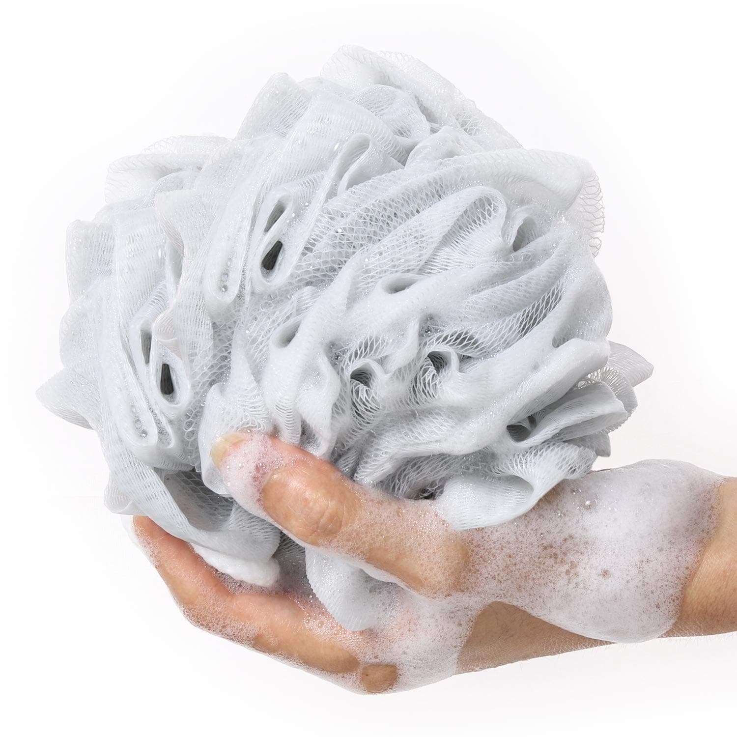 BTYMS Bath Sponge Loofah 4 Pack 60g Mesh Shower Pouf Body Scrubber - Thumbnail 2