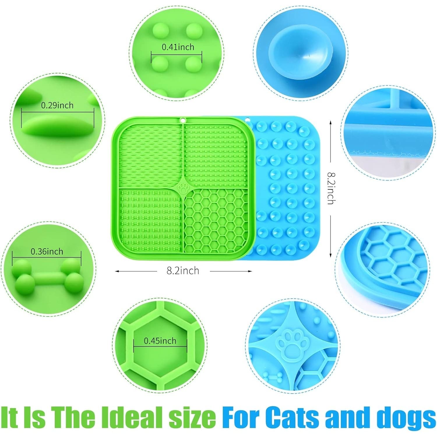 Dog Lick Mat Slow Feeder Silicone Pad Suction Cups Anxiety Bath Grooming - Thumbnail 6