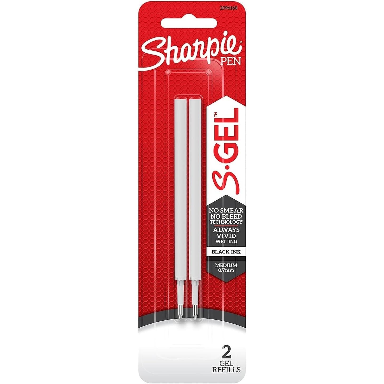Sharpie S-Gel 0.7mm Black Gel Pen Refills Medium Point 6 Count New - Thumbnail 2