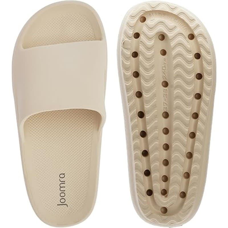 Joomra Recovery Slides Thick Cushion Cloud Foam Slippers Unisex Beige 40–41 - Thumbnail 3