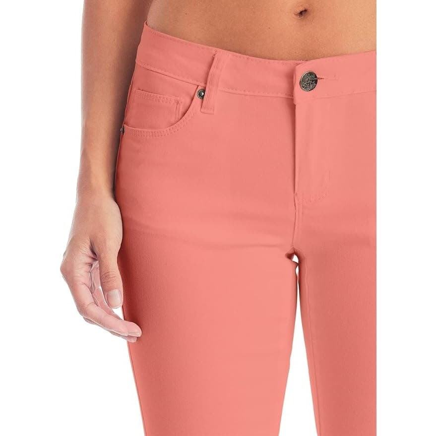 Hybrid & Company Women Bermuda Shorts Mid Rise Stretch Butt Lift Coral 9 - Thumbnail 4