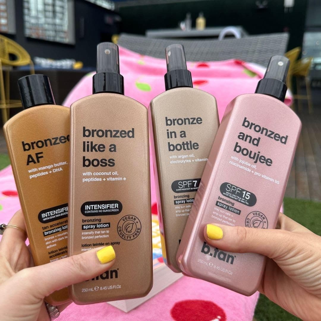b.tan Bronzed & Boujee SPF 15 Bronzing Spray Lotion Jojoba Niacinamide 8.45oz - Thumbnail 8