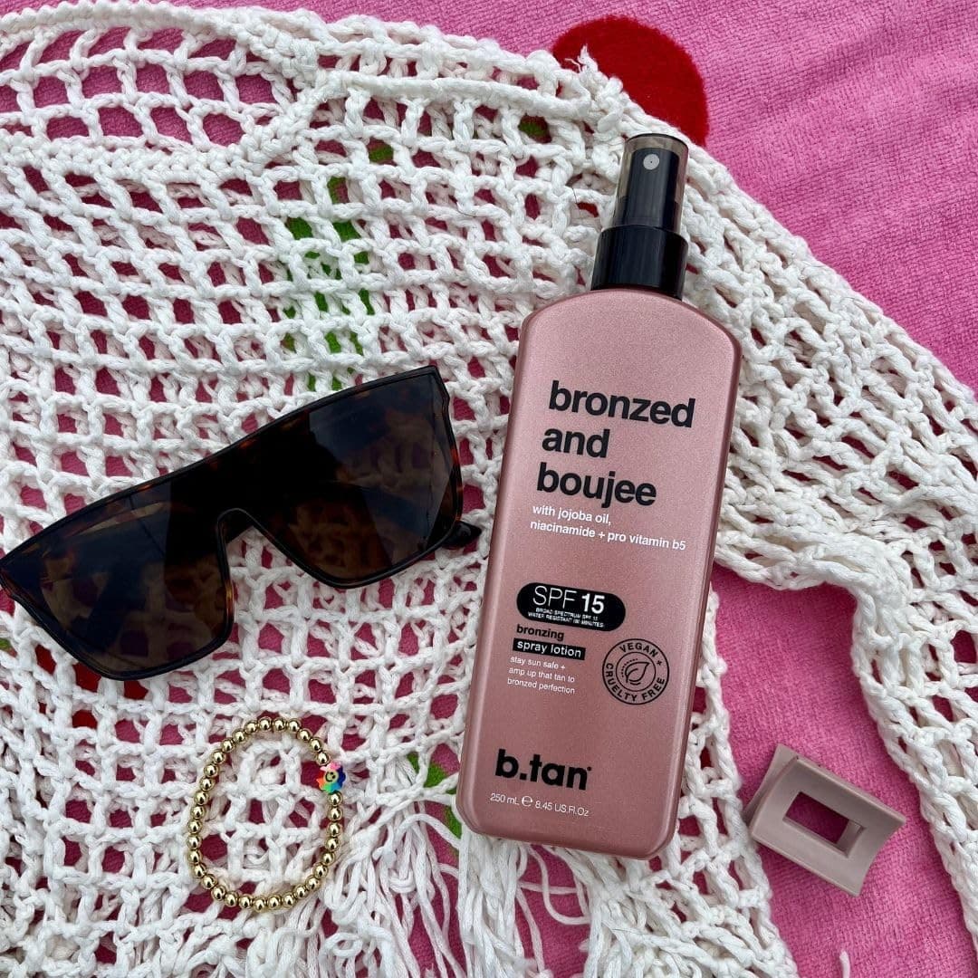 b.tan Bronzed & Boujee SPF 15 Bronzing Spray Lotion Jojoba Niacinamide 8.45oz - Thumbnail 9