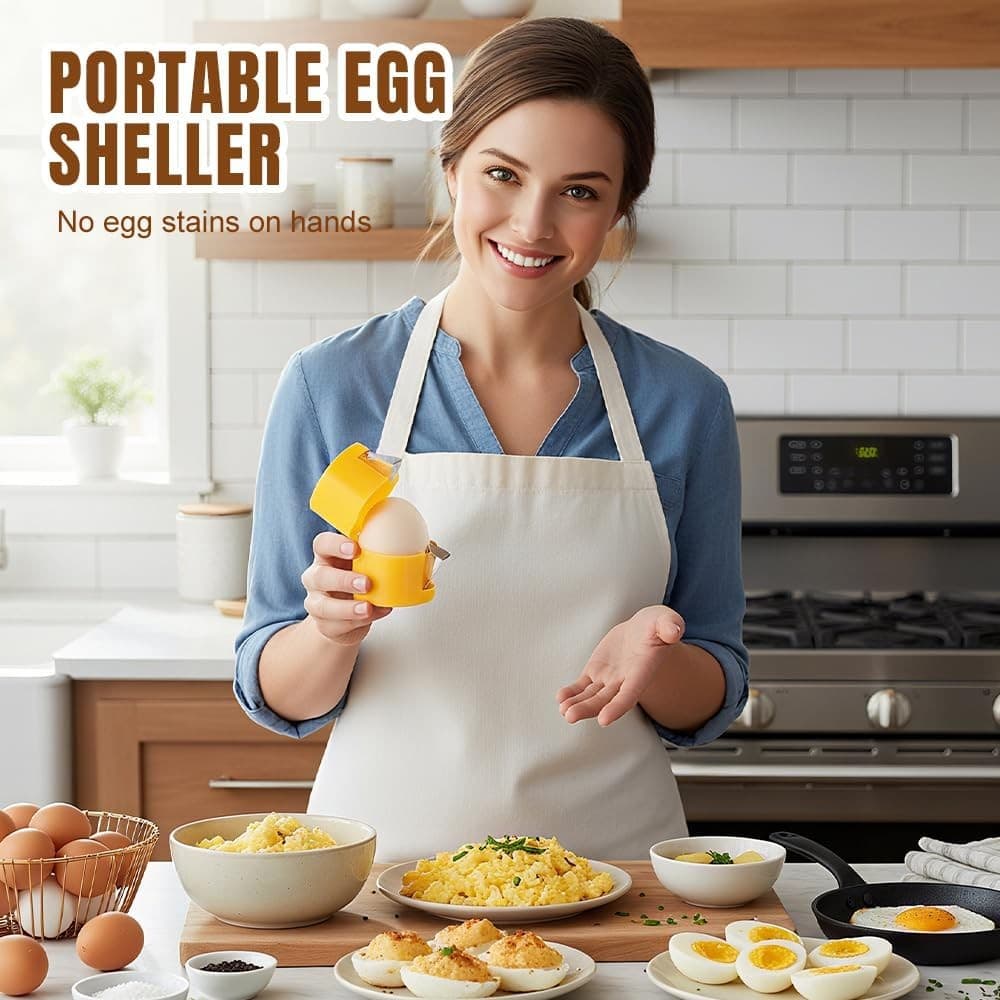 4PCS Egg Separator Set w Egg Shell Opener White Yolk Separator Kitchen Tool - Thumbnail 6