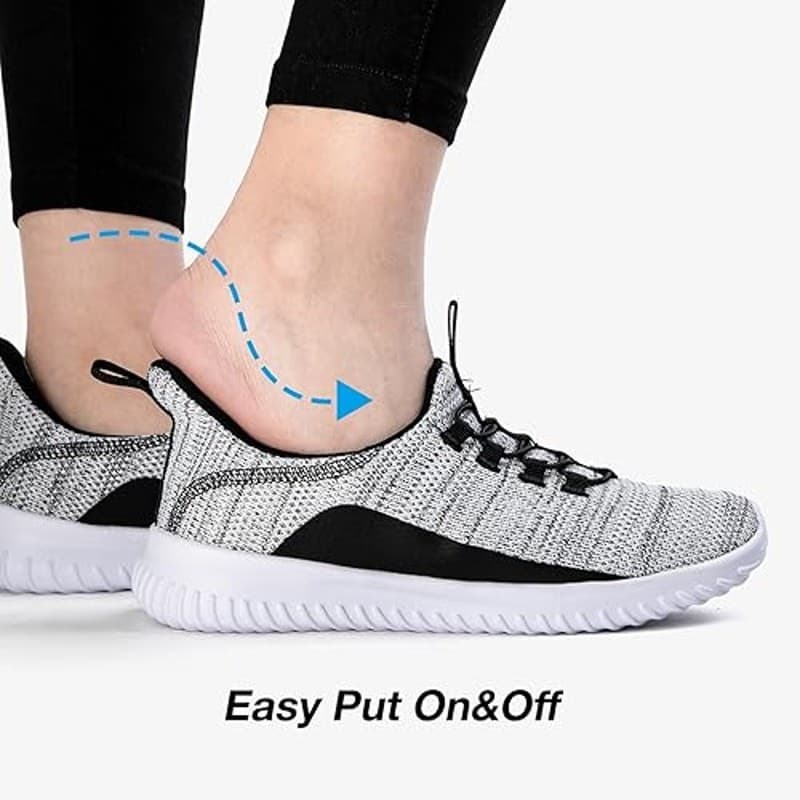 Nerteo Kids Size 4 Slip On Sneakers Boys Girls Running Walking Lightweight Shoes - Thumbnail 3