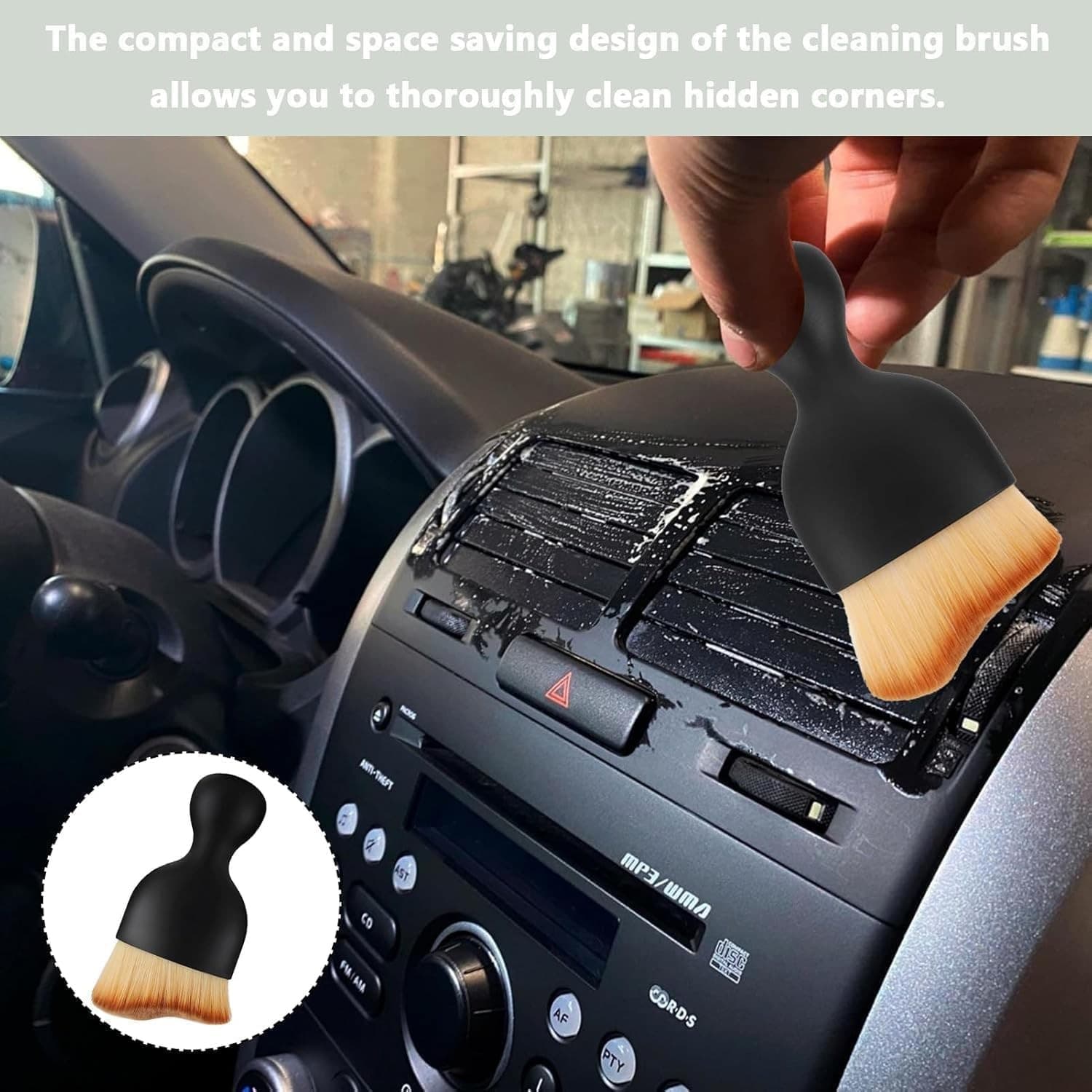 2PCS Car Interior Detailing Brush Soft Bristle Auto Dashboard Cleaning Tool - Thumbnail 3