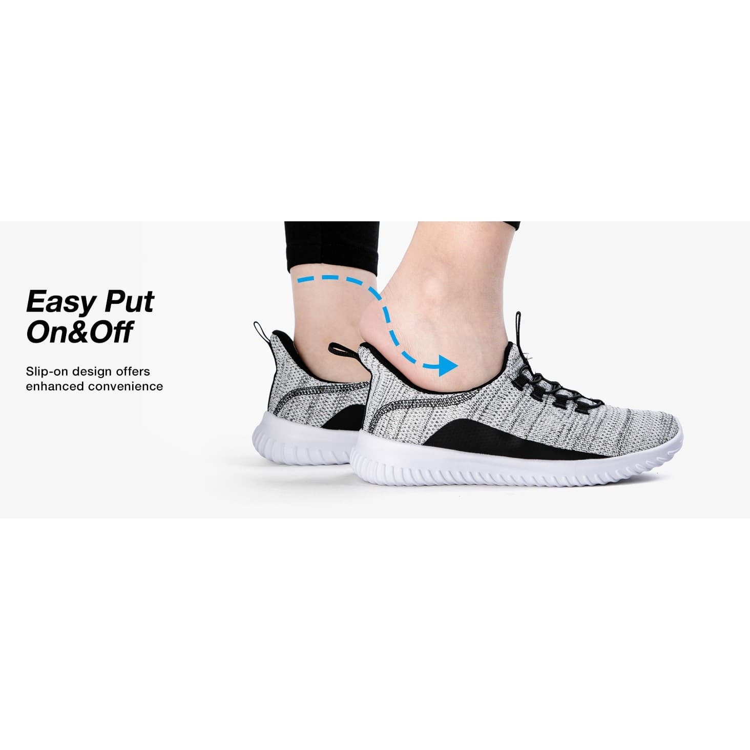 Nerteo Kids Size 4 Slip On Sneakers Boys Girls Running Walking Lightweight Shoes - Thumbnail 6