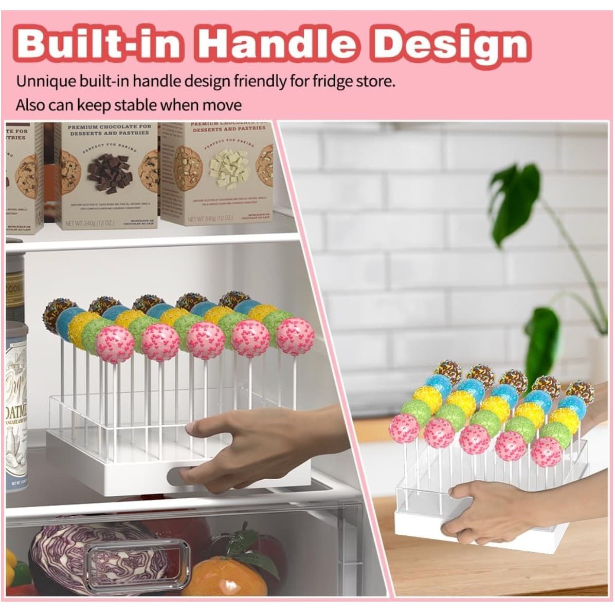 Cake Pop Stand 25 Holes Display Party Holder Kit Sticks Mold Baking Dessert DIY - Thumbnail 5