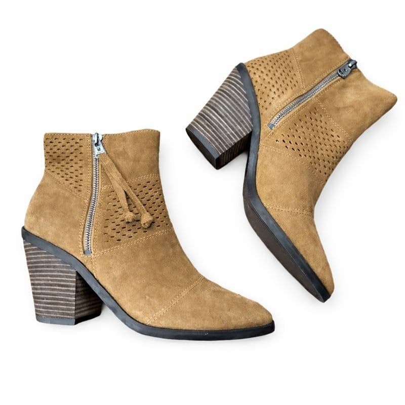 Lucky Brand Ramses Brown Suede Ankle Boho Boots 10M | Genuine Leather | New - Thumbnail 9
