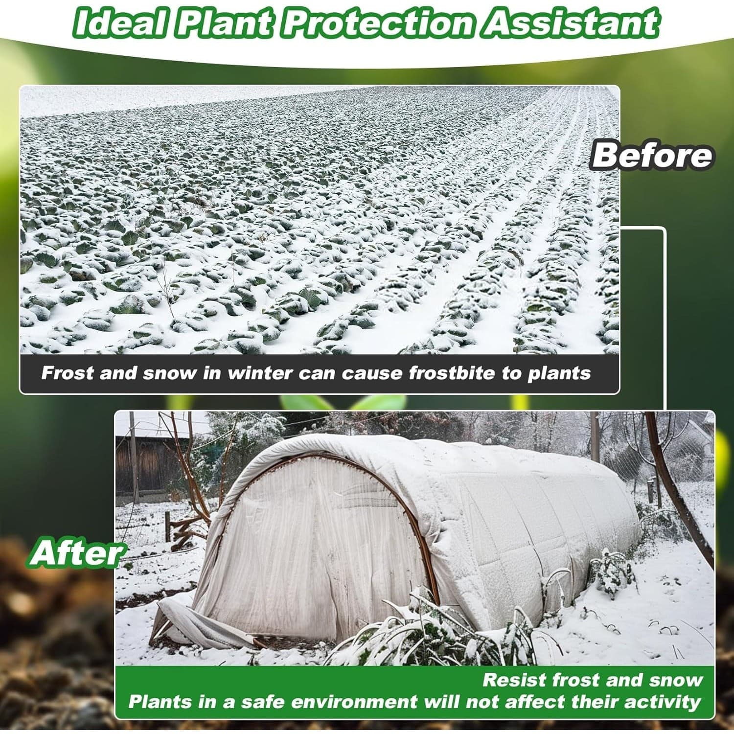 KYATE Plant Covers Freeze Protection Blanket 10x30FT Reusable Garden Frost Cover - Thumbnail 8