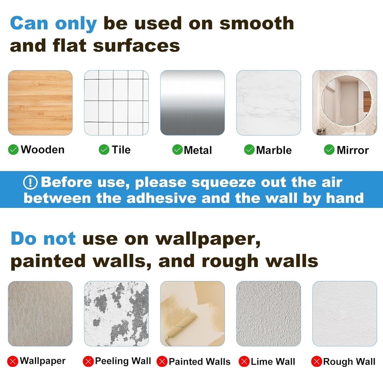 Adhesive Shower Caddy 4 Pack Acrylic Bathroom Shelves No Drill Wall Mount - Thumbnail 5