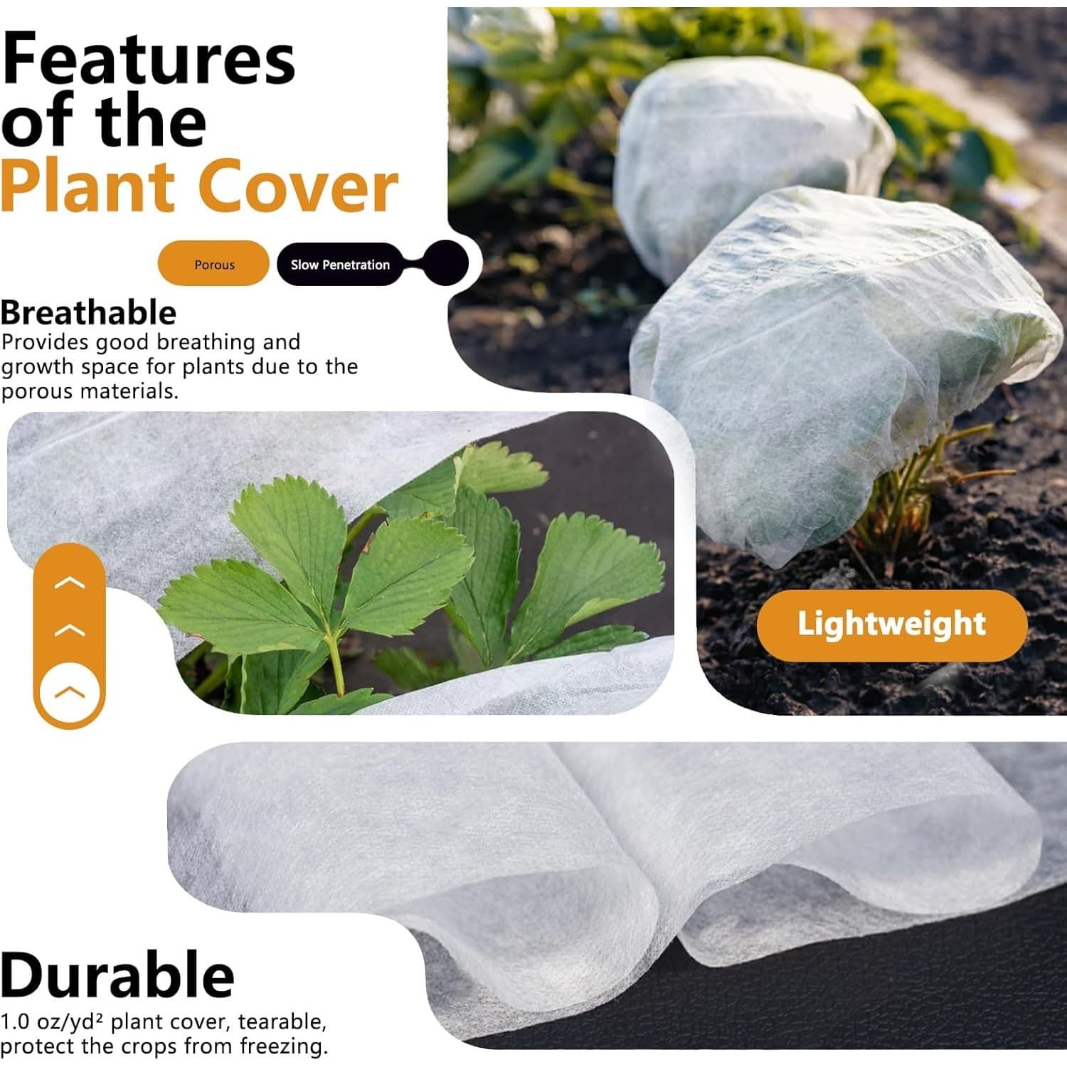 KYATE Plant Covers Freeze Protection Blanket 10x30FT Reusable Garden Frost Cover - Thumbnail 7