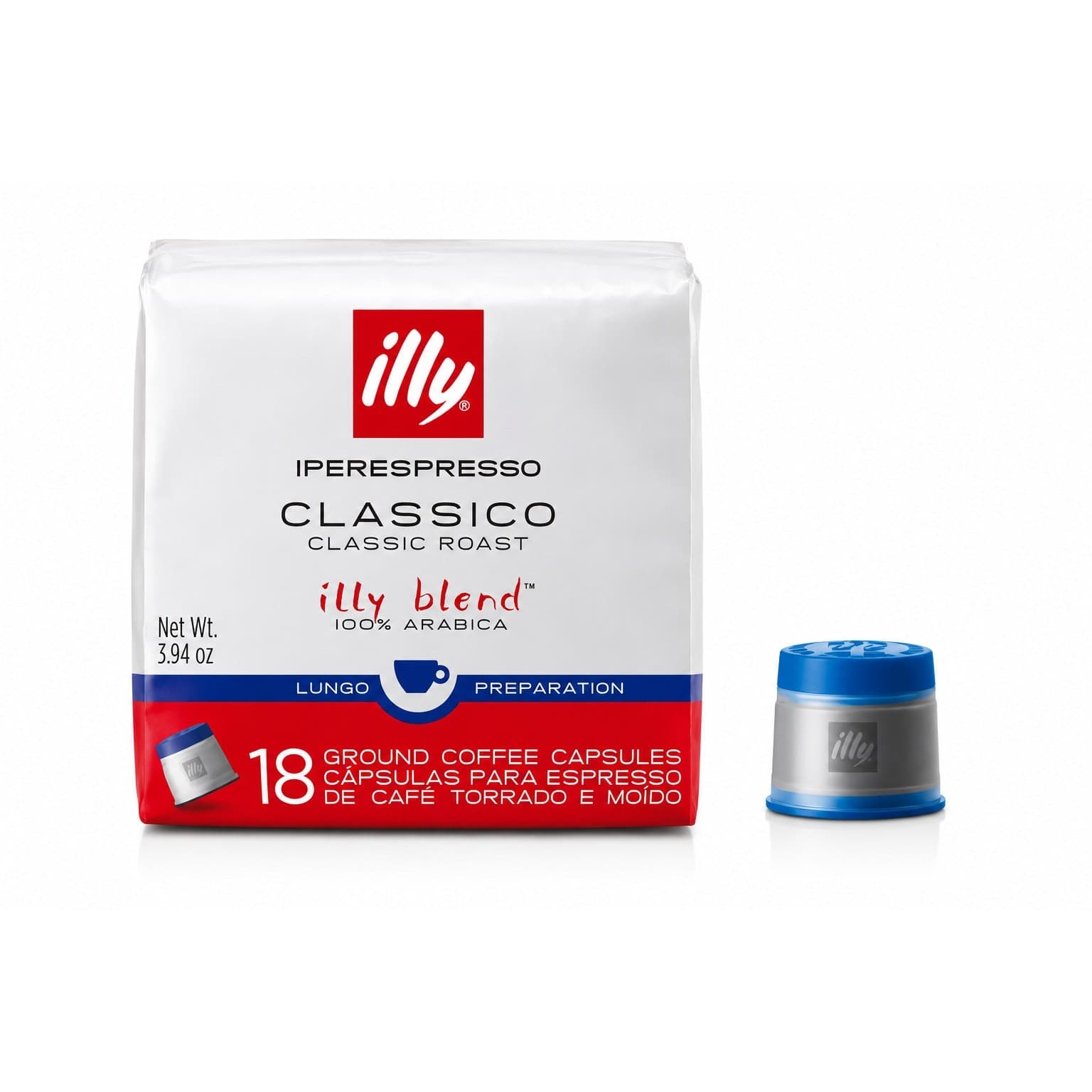 illy IperEspresso Classico Lungo Coffee Capsules Medium Roast 18 Count Arabica - Thumbnail 2