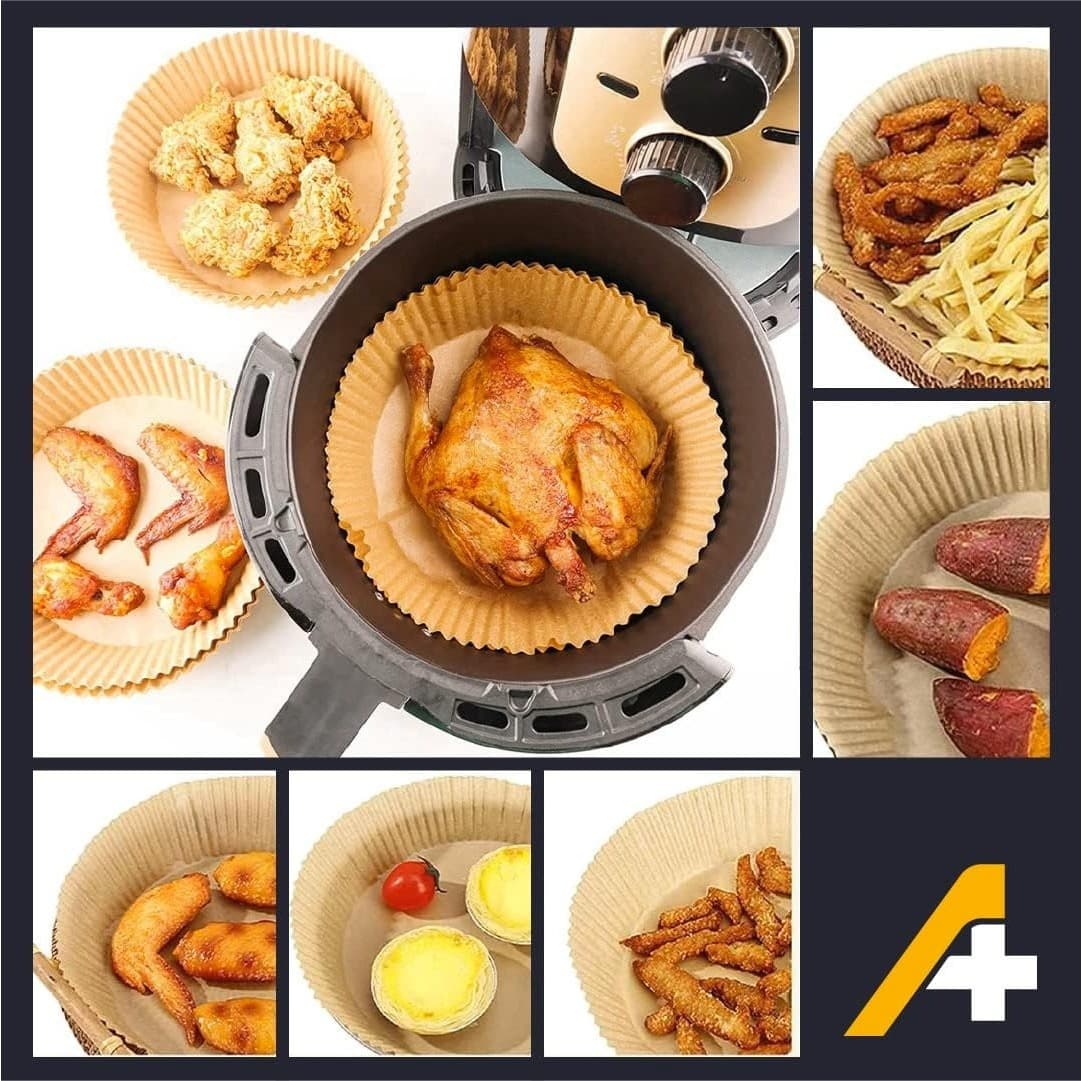 120PCS Air Fryer Liners Disposable 7.9” Non Stick Oil Proof Baking Paper - Thumbnail 8