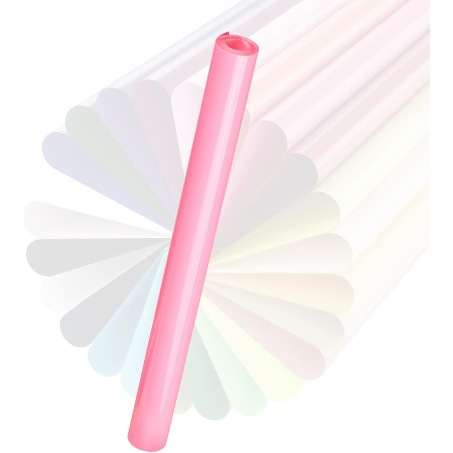 Pink Heat Transfer Vinyl Roll 12"x 20FT HTV Easy Weed Iron On Fabric - Thumbnail 2
