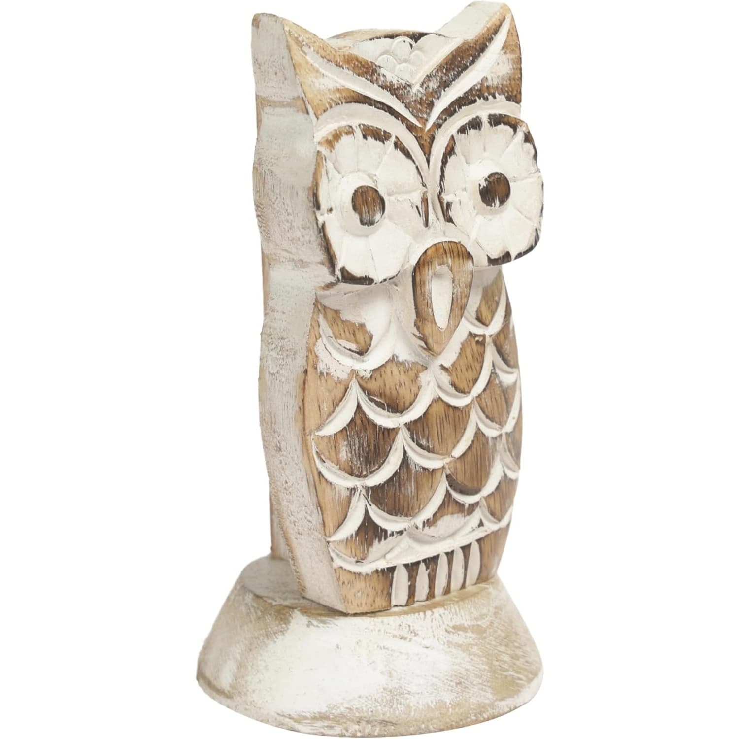 Wooden Owl Eyeglass Holder Stand for Sunglasses Desk Organizer Rustic Decor Gift - Thumbnail 3