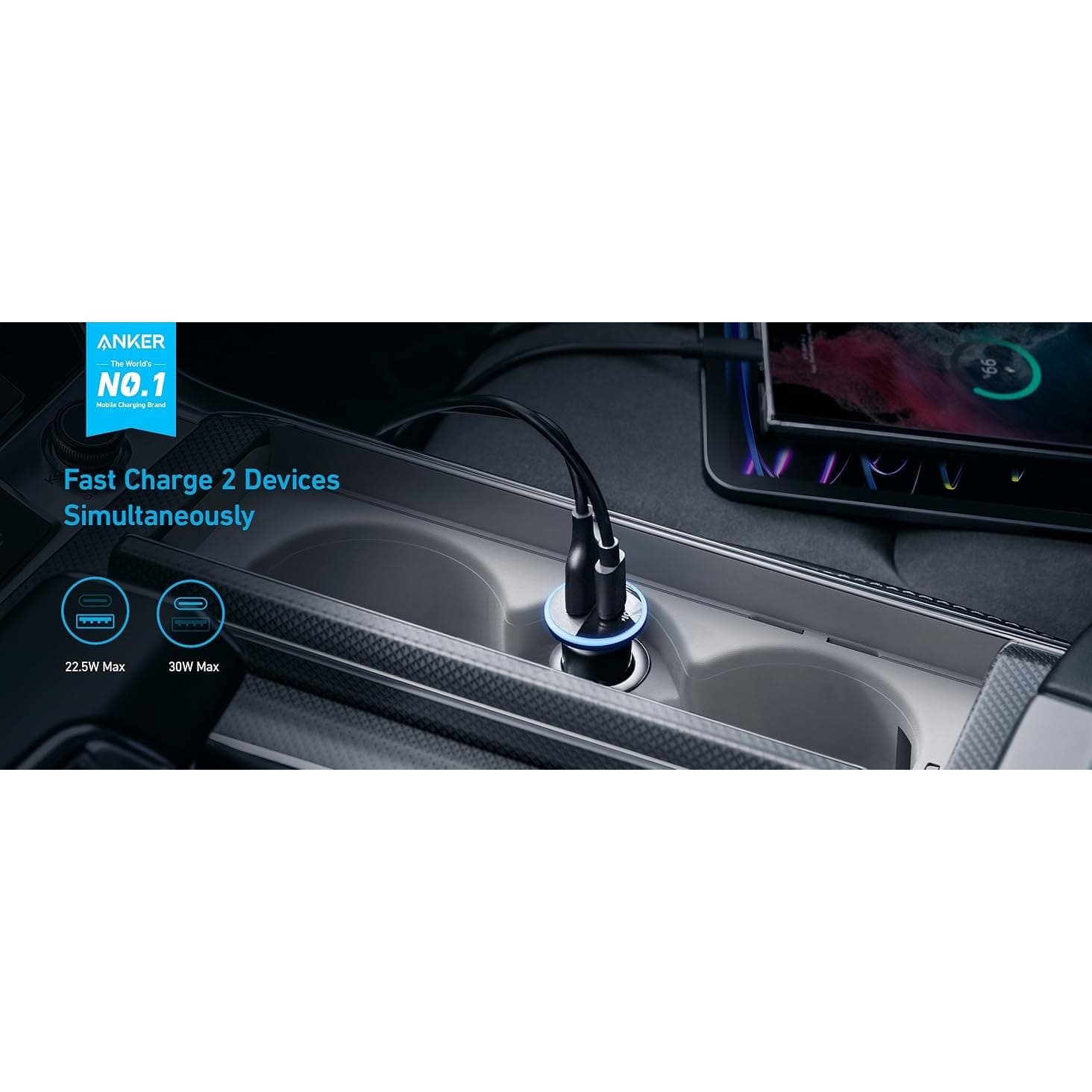 323 USB-C Car Charger 52.5W Fast Charge Adapter USB-A iPhone Samsung - Thumbnail 10
