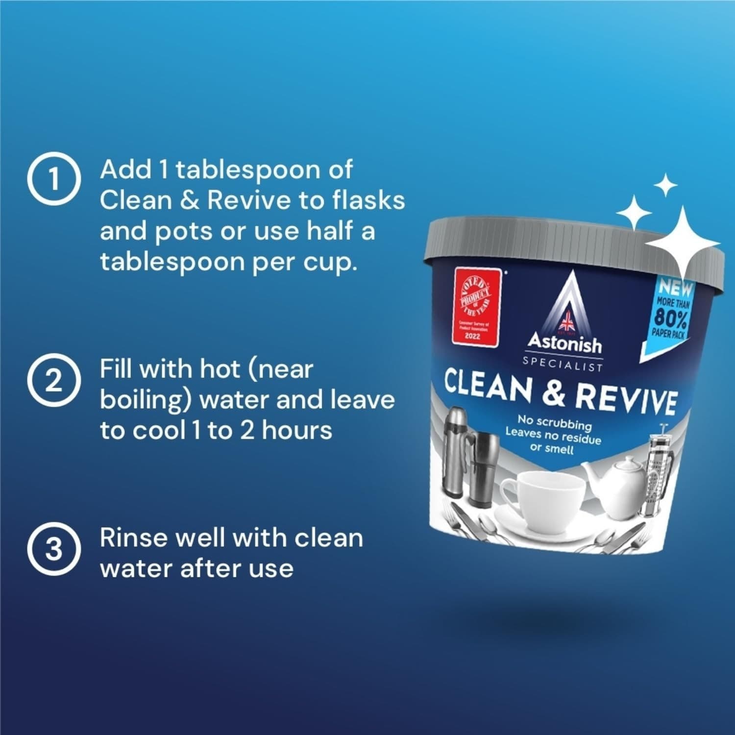 2 Pack Clean & Revive Powder Cleaner Multi-Surface Stain Remover No Scrub - Thumbnail 6
