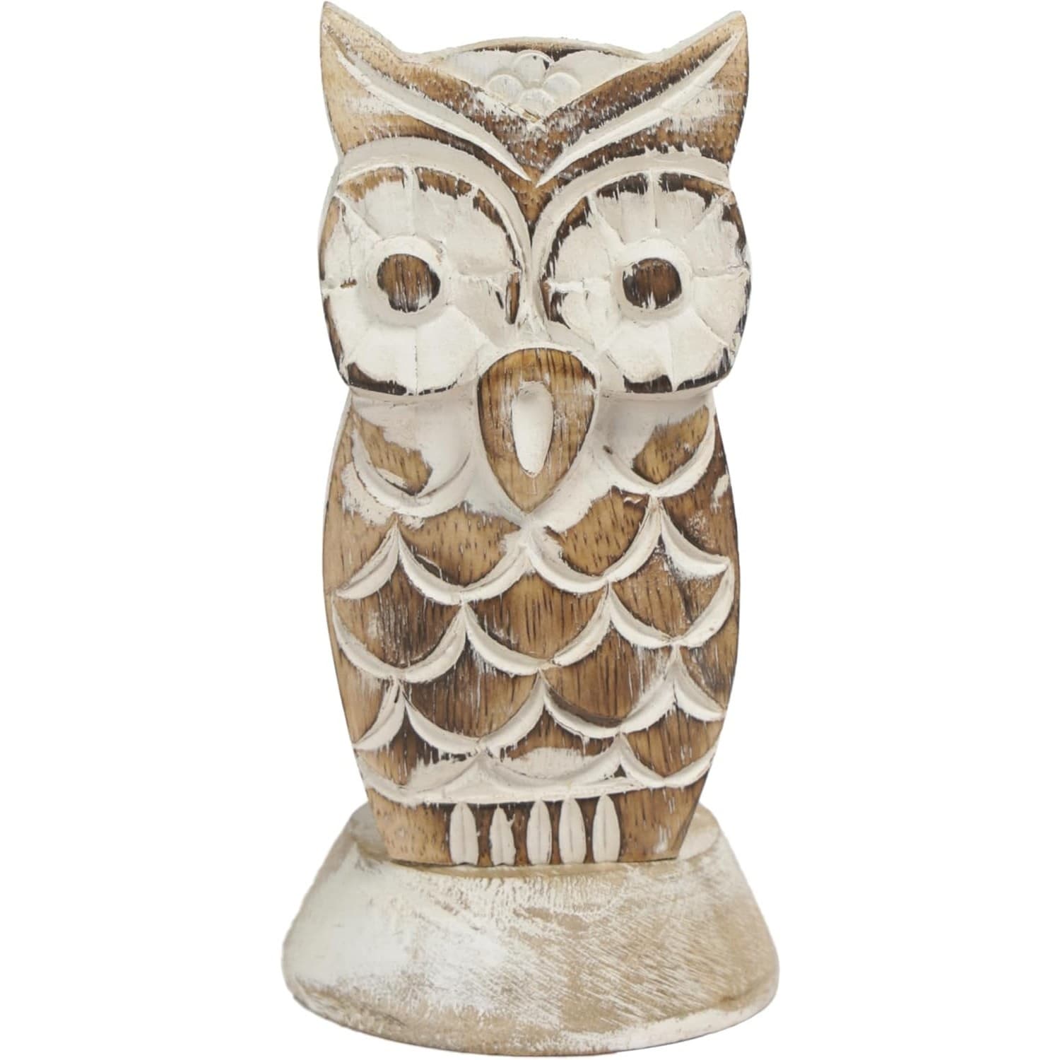 Wooden Owl Eyeglass Holder Stand for Sunglasses Desk Organizer Rustic Decor Gift - Thumbnail 7
