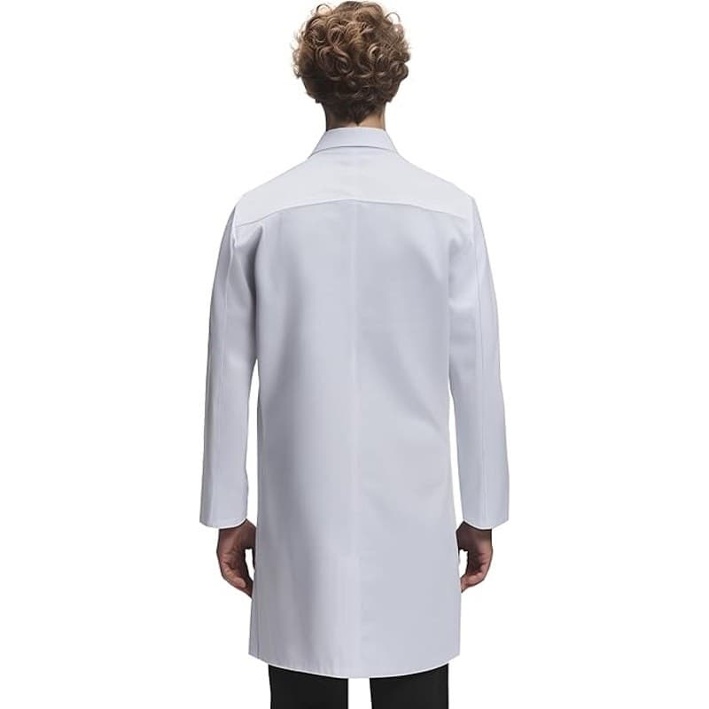 Unisex Medical Lab Coat White 40" Snap Front Doctor Nurse Pockets Uniform - Thumbnail 2