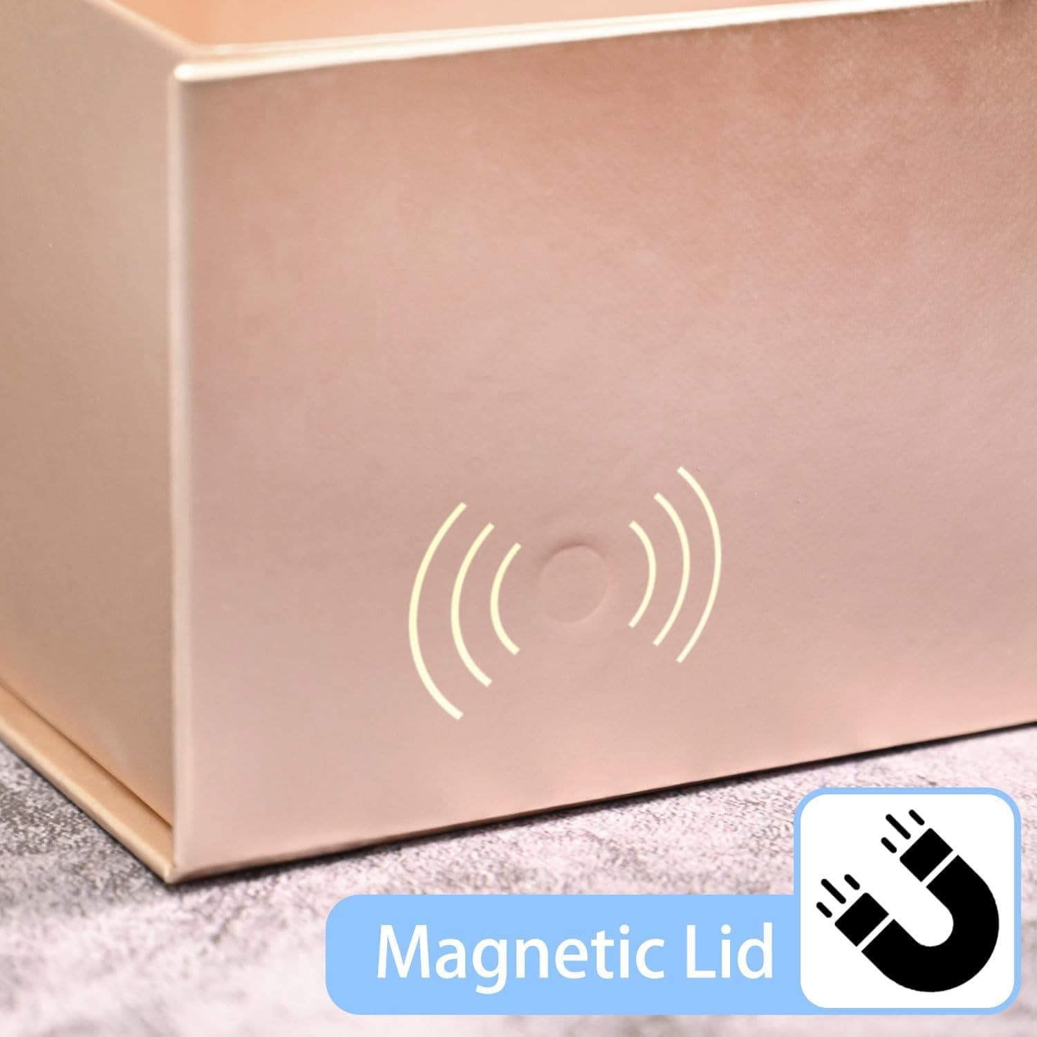 Luxury Rose Gold Magnetic Gift Box Ribbon Card Filler Large Present Box - Thumbnail 7