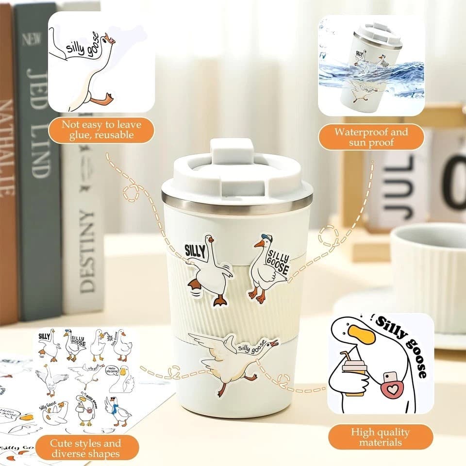 50PCS Silly Goose Stickers Funny Waterproof Vinyl Laptop Bottle Decals - Thumbnail 4