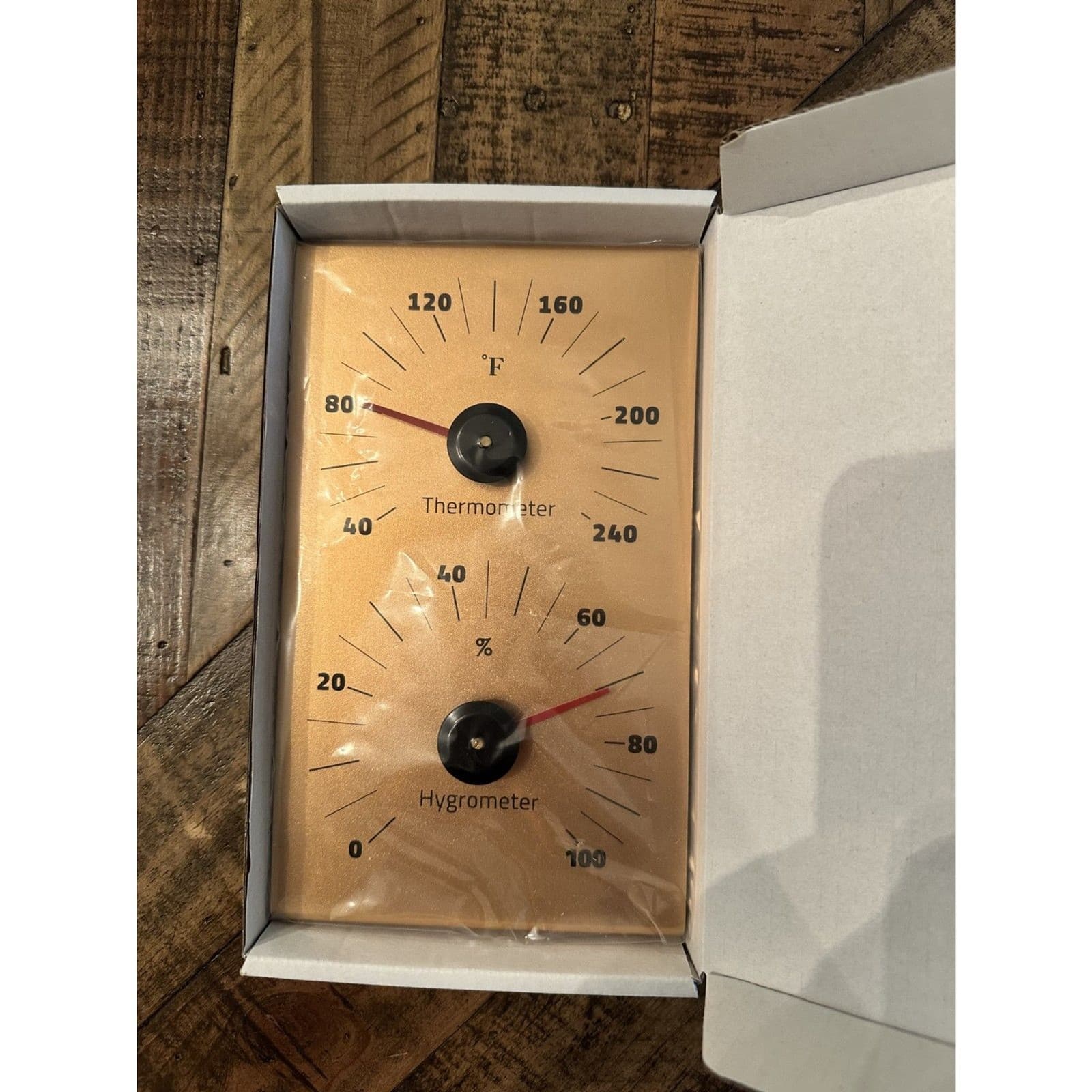 LUMERAM Sauna Thermometer Hygrometer Large Dial Aluminum Heat Resistant - Thumbnail 4