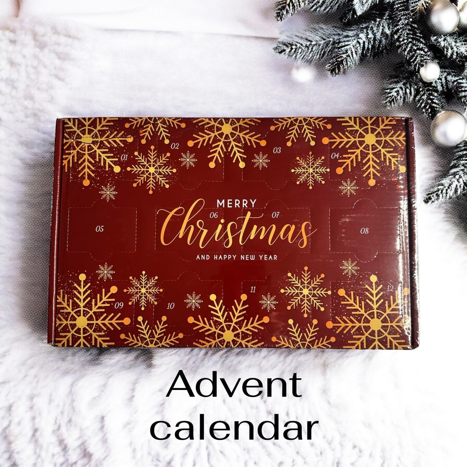 12 Mini Scented Candle Gift Set Soy Wax Christmas Advent Calendar Holiday Gift - Thumbnail 2